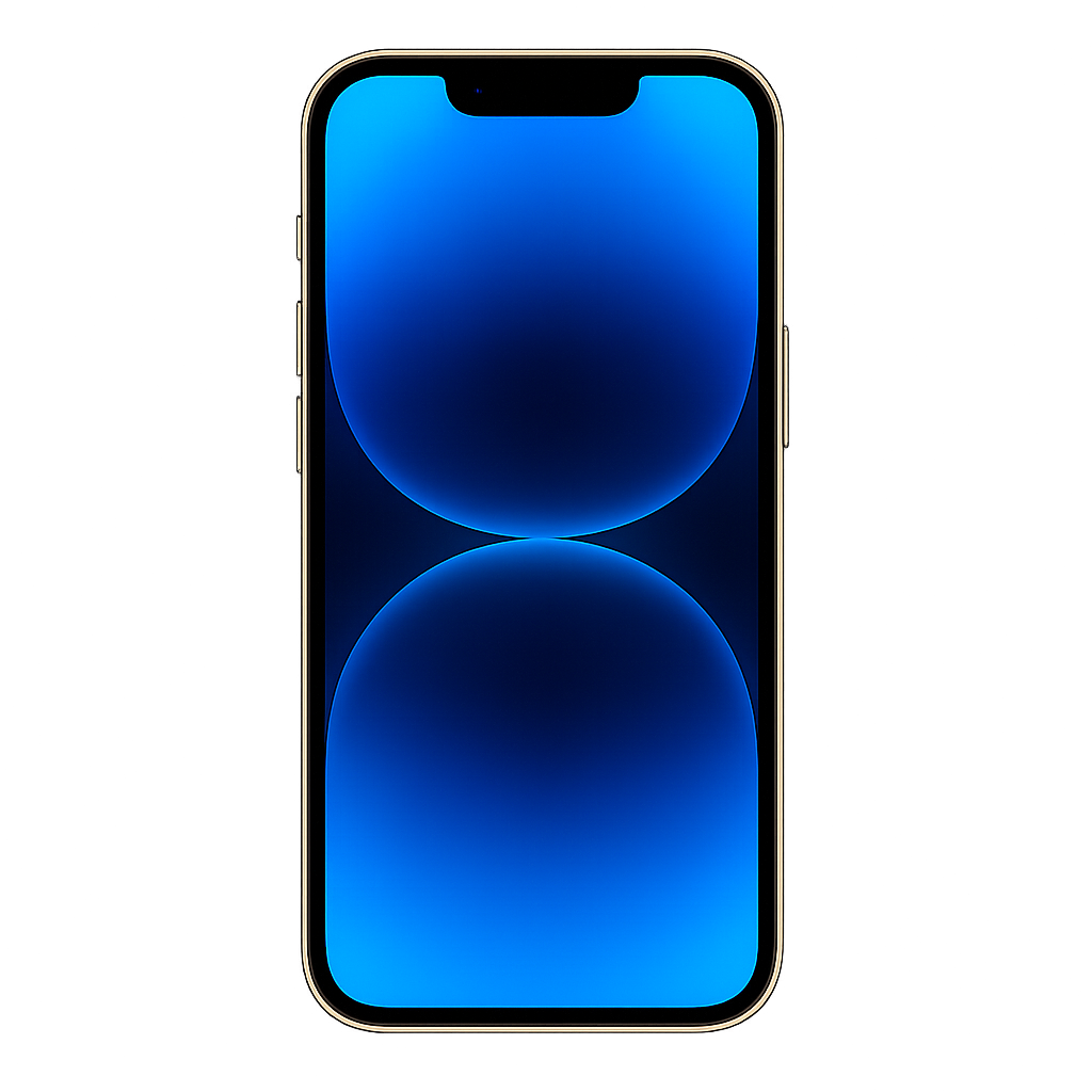 An Iphone with a blue wallpaper